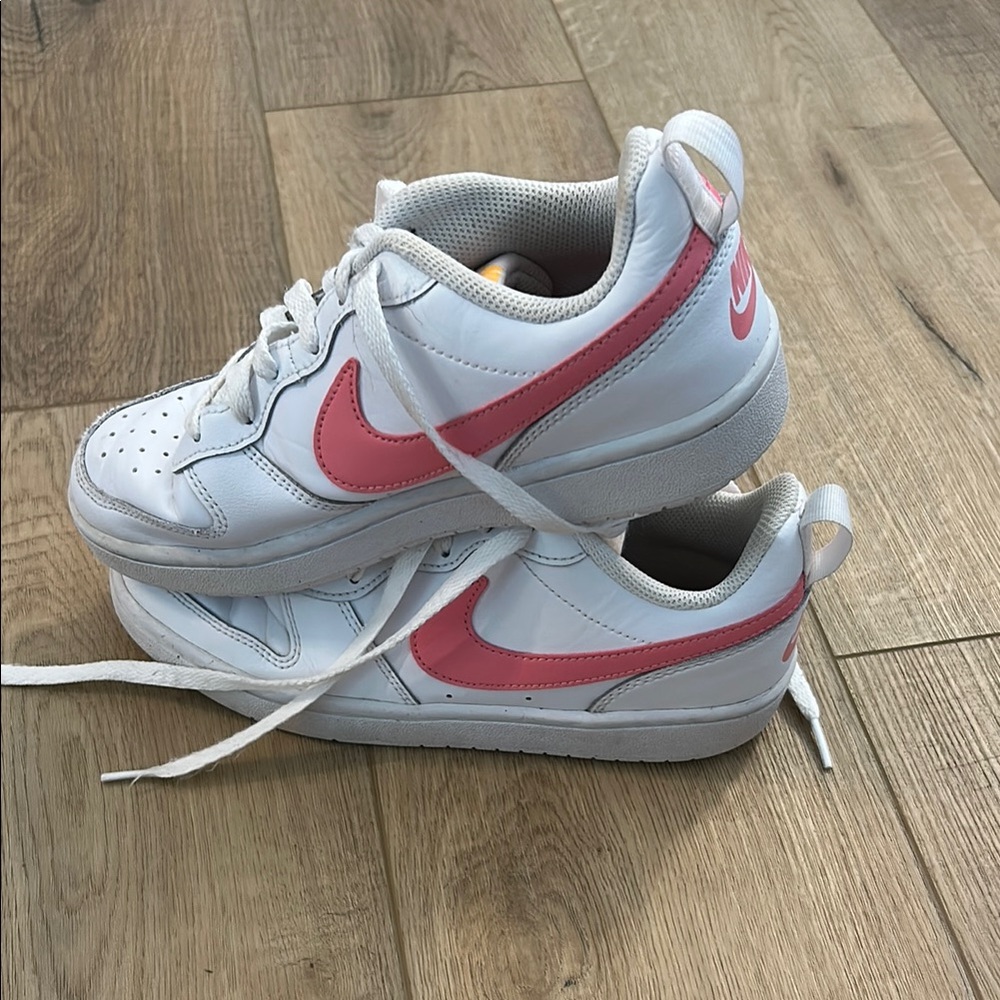 Nike White and Pink Athletic Shoes